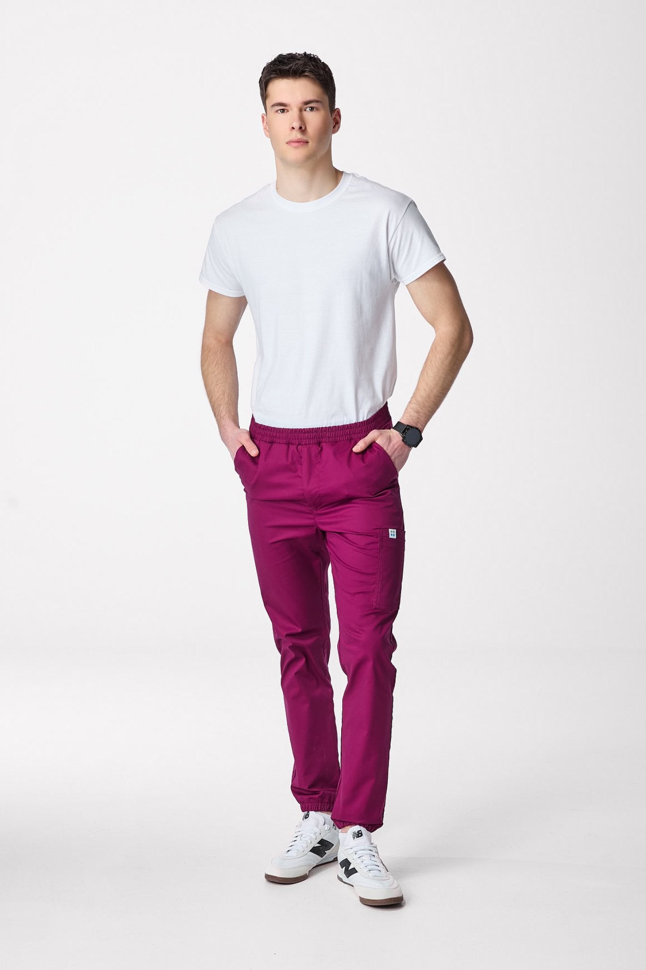 emanno-shift-cotton-tamna magenta-prednja